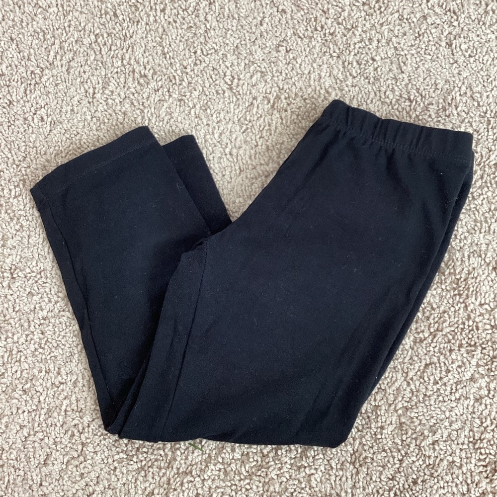 3/$15 🛍️ Cat & Jack black stretch Capri legging girls M 7/8 simple solid basic